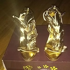 Flame Leaf Gladiator Heels